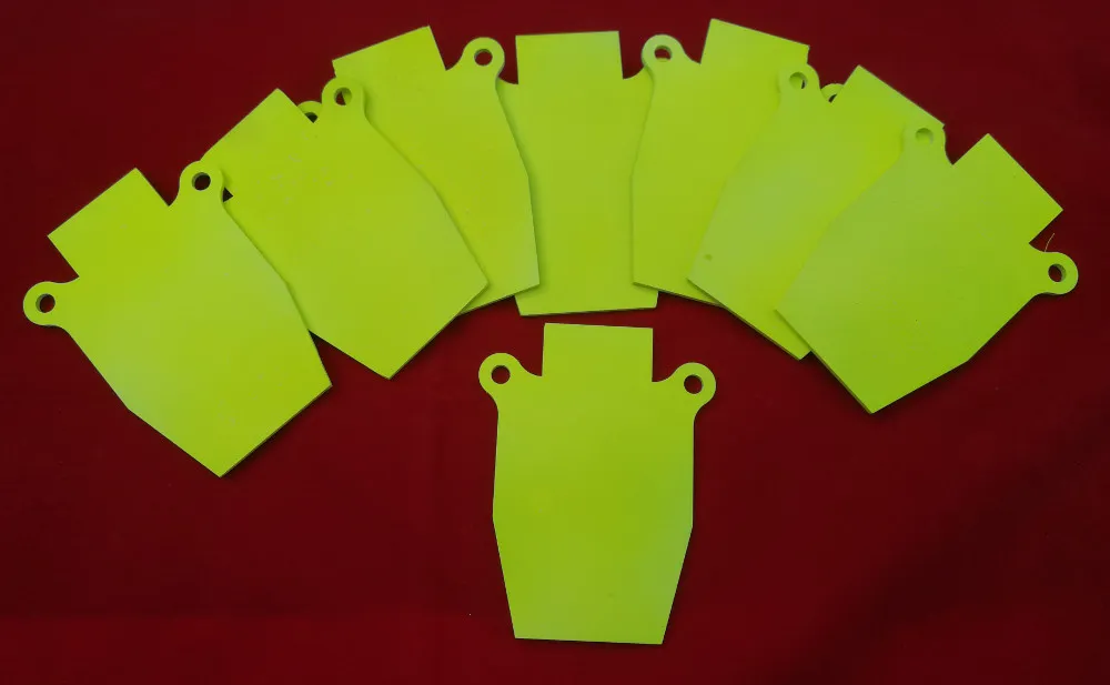 Silhouette Gong Airgun Target - 8 Pack with Chains and Clips