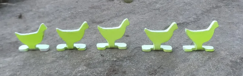 NRA Style Chicken Knockdown Airgun Target 1/10 scale-flock of 5