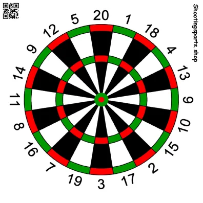 Dartboard - Paper 14cm x 14cm