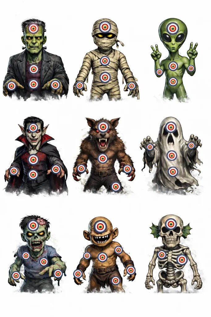 9 Monster Targets